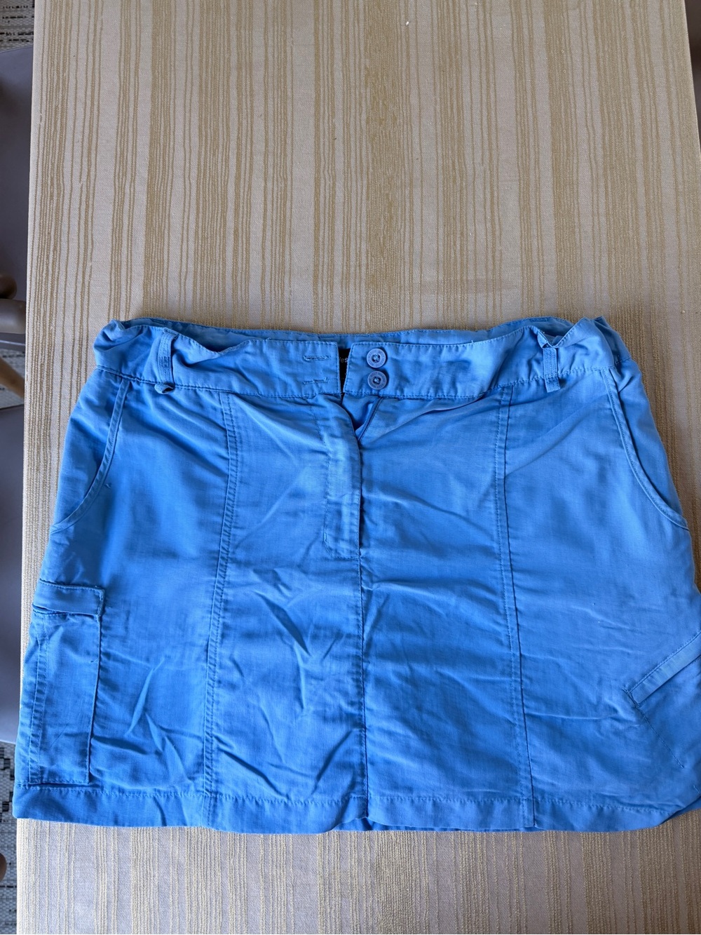 Women's Light Blue Utility Mini Skirt